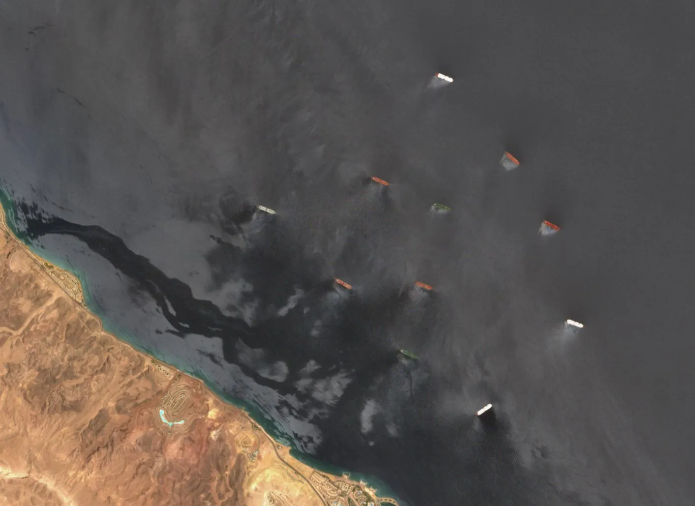 Tankers off Egypt’s Red Sea coast.