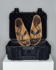 Steve Jobs’ Arizona sandals, which were bought at auction after his death.