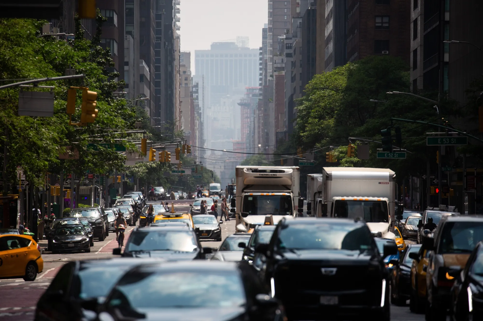 Traffic in the Midtown neighborhood of New York on June 17.