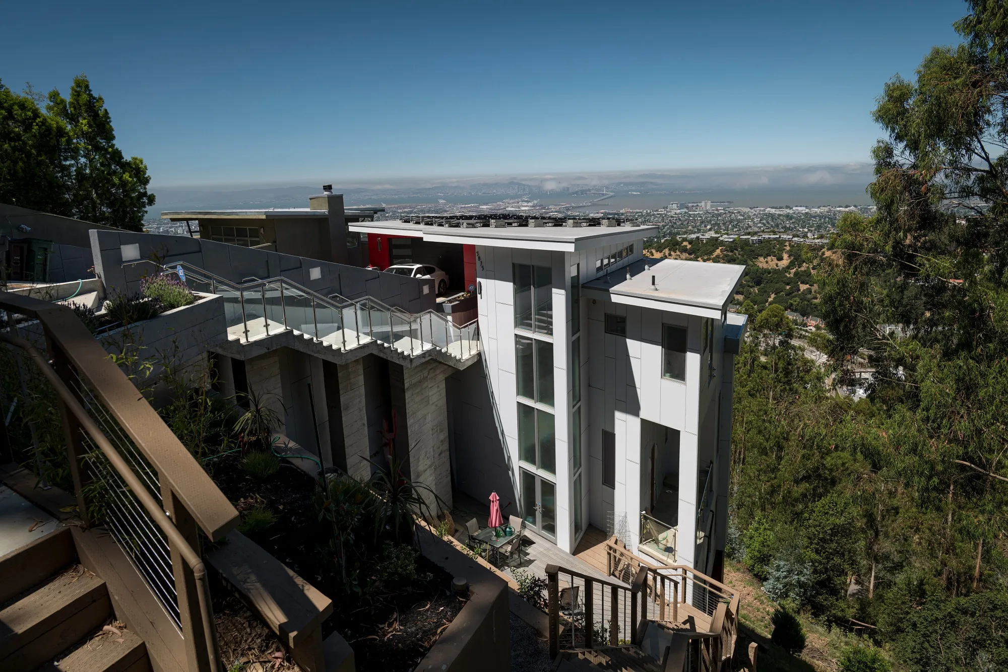 A home stands under construction in Oakland, California.
