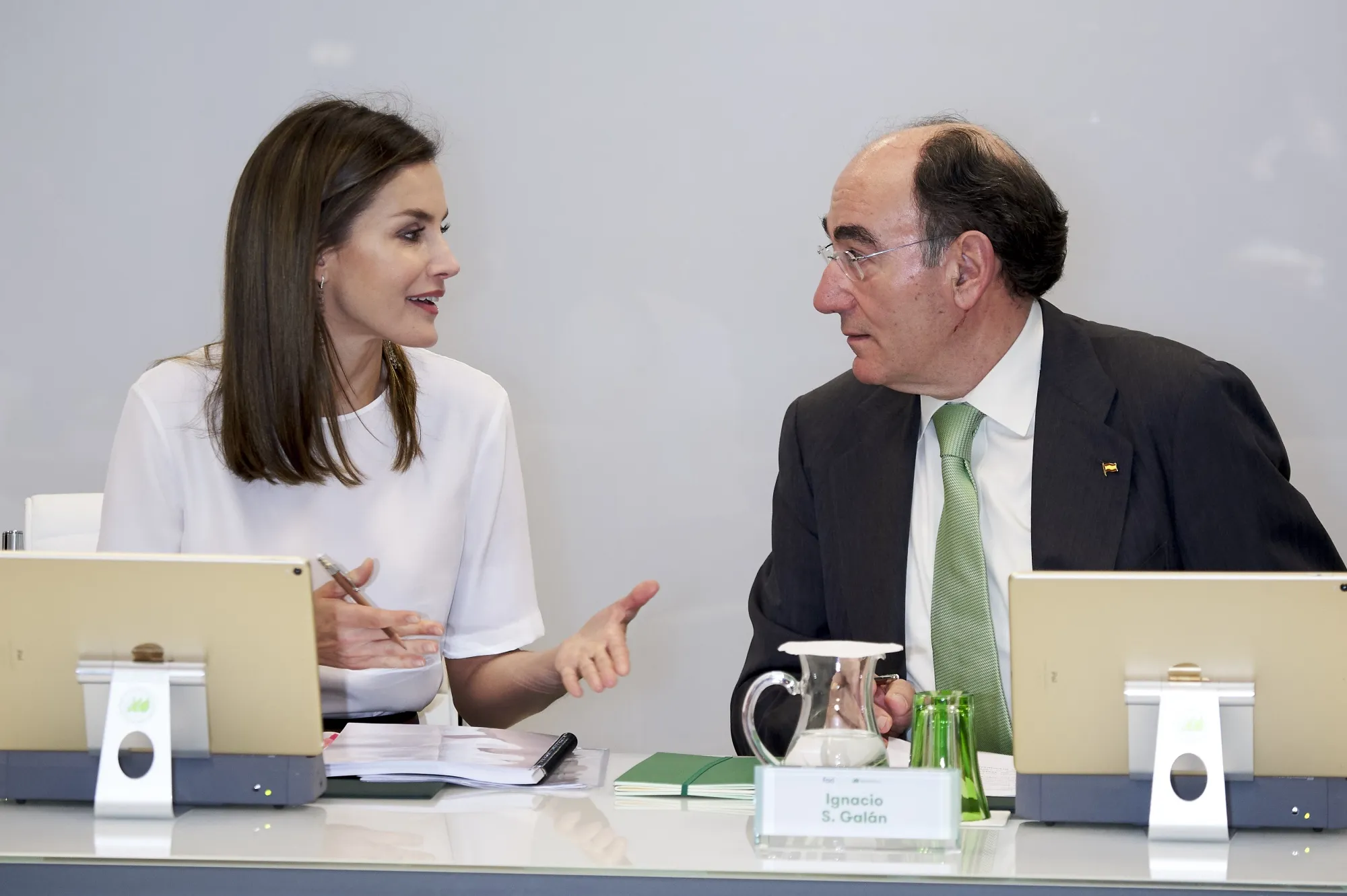 Galan with the Queen of Spain.