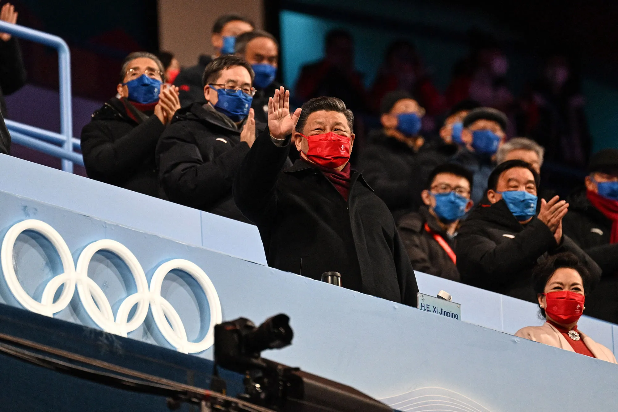 Xi Jinping during the closing ceremony of the Beijing 2022 Winter Olympic Games.