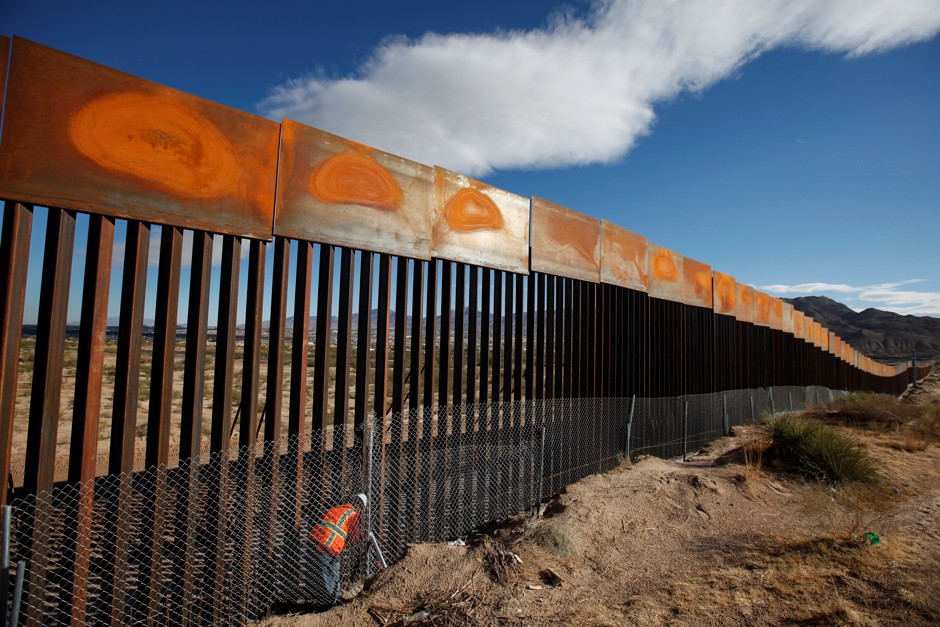 A section of the soon-to-be-improved U.S.-Mexico border wall