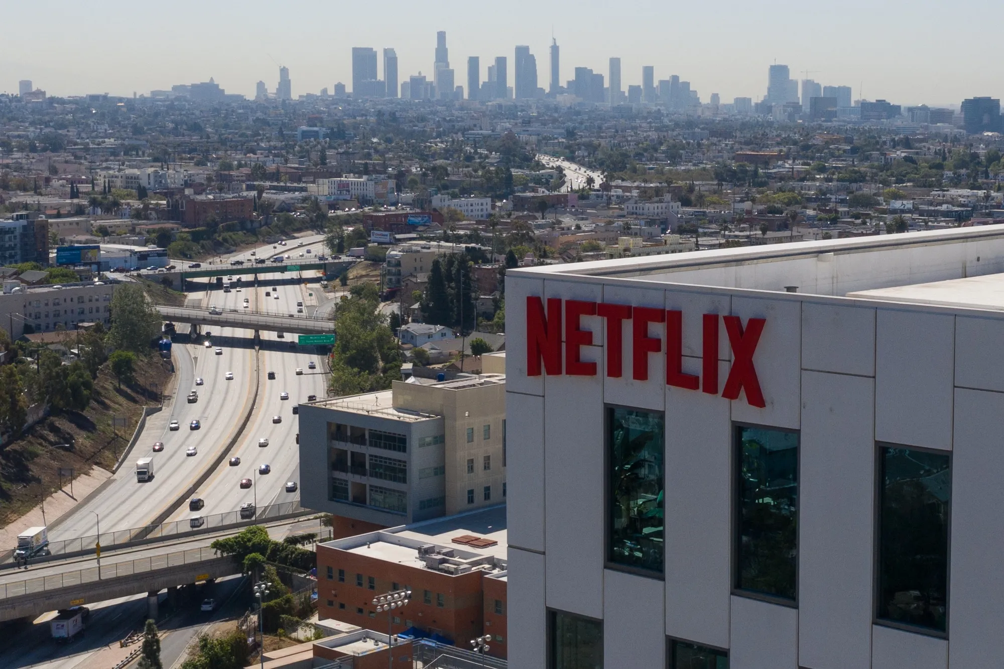 The Netflix Inc. office building in Los Angeles.