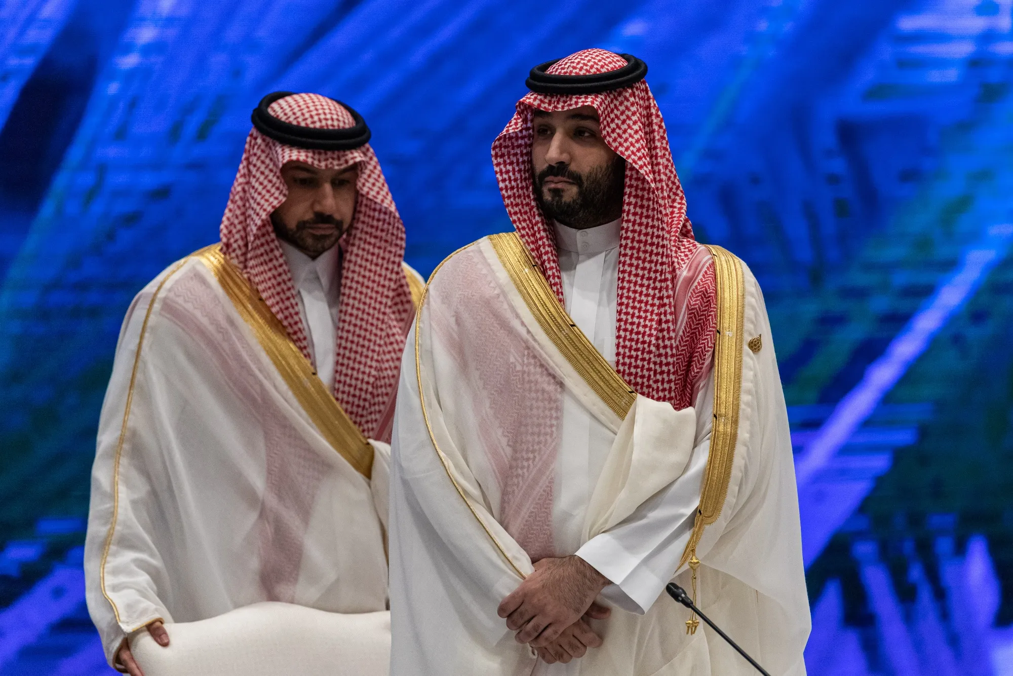 Mohammed bin Salman,&nbsp;right, in Bangkok, on Nov. 18.