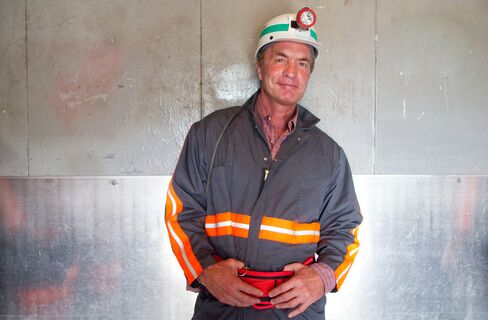Chris Cline, owner of Foresight Energy LLC, poses for a portrait inside an elevator to the mine at Foresight Energy LLC's Shay coal mine in Carlinville, Illinois, on June 21, 2010.