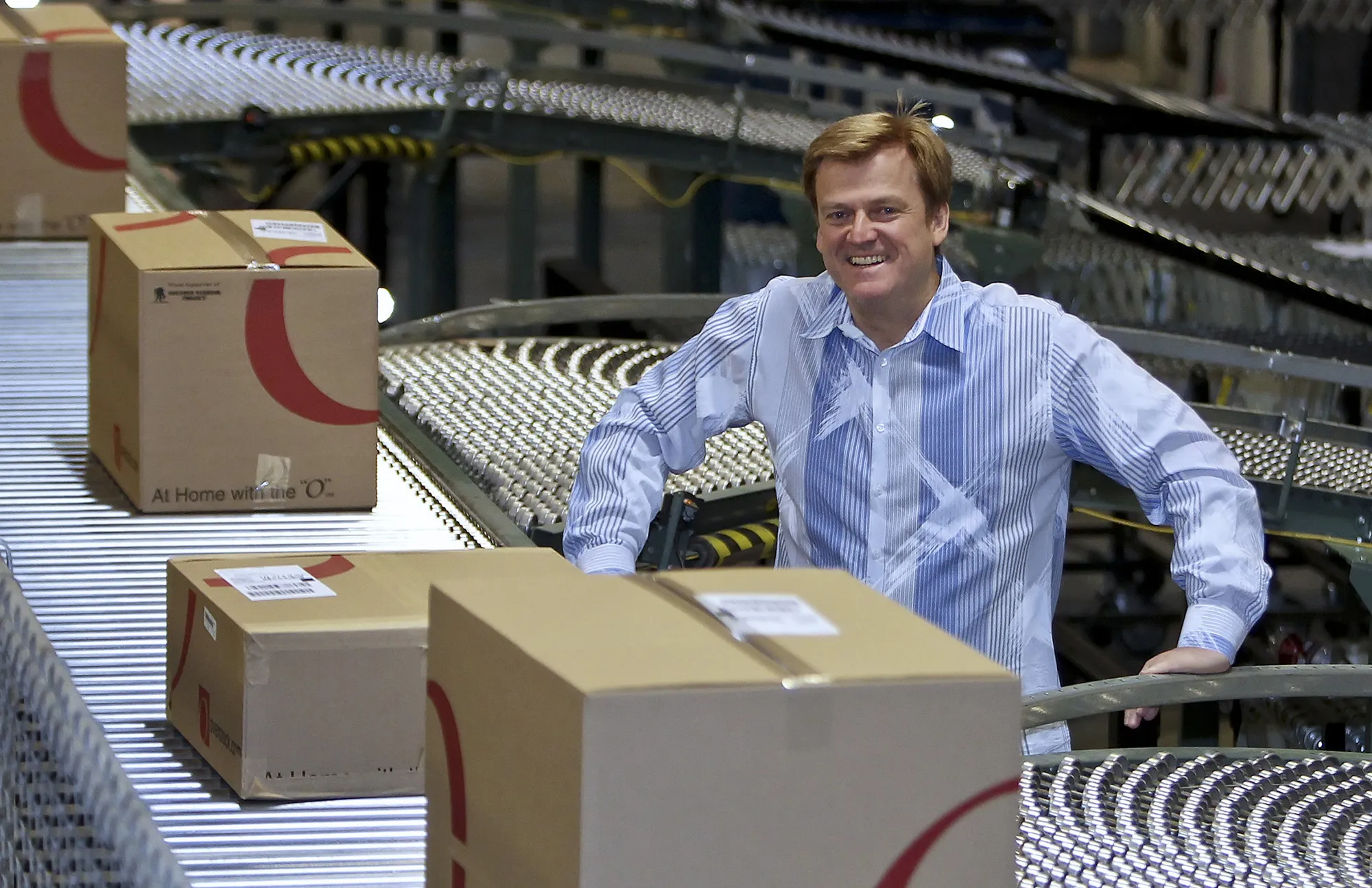 Patrick M. Byrne at an Overstock warehouse in Salt Lake City, Utah on April 29, 2010.
