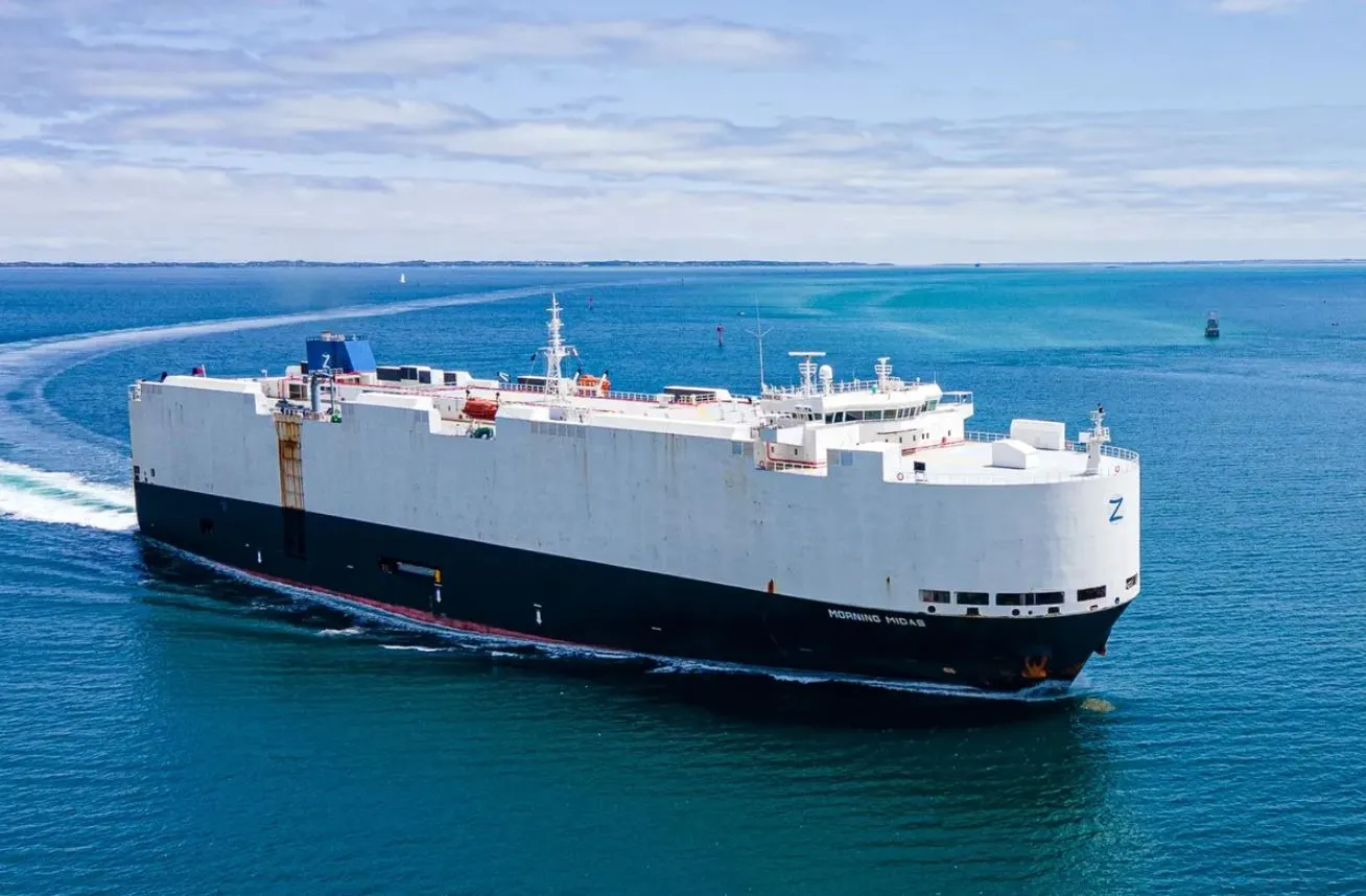 Car-carrying ship Morning Midas in 2020.