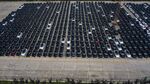 Tesla vehicles near the Waigaoqiao Container Port in Shanghai.