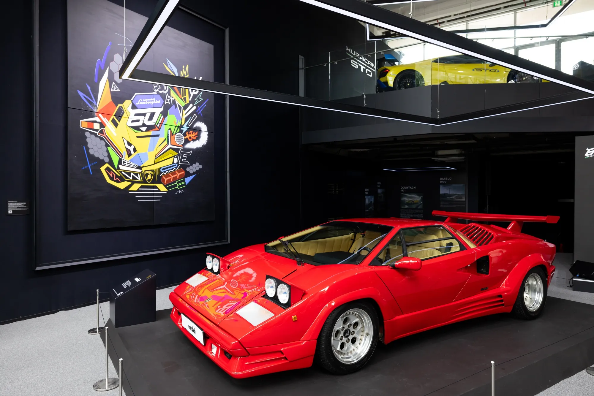 A Lamborghini Countach automobile displayed in Seoul.