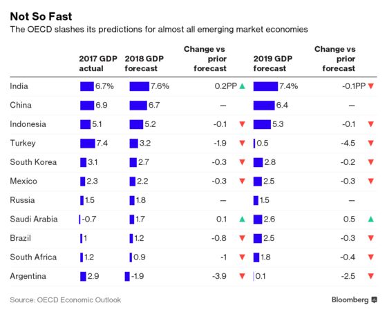 Emerging Markets, Trade Put a Cloud on Global Economy, OECD Says