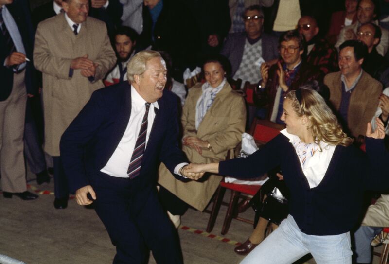 Jean-Marie Le Pen Dancing with Daughter