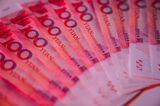 Chinese Yuan Banknotes As China Rolls Over Policy Loans With Party Congress Underway