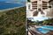 Clockwise from left: hiking in the Malibu mountains; the great room; the expansive pool.