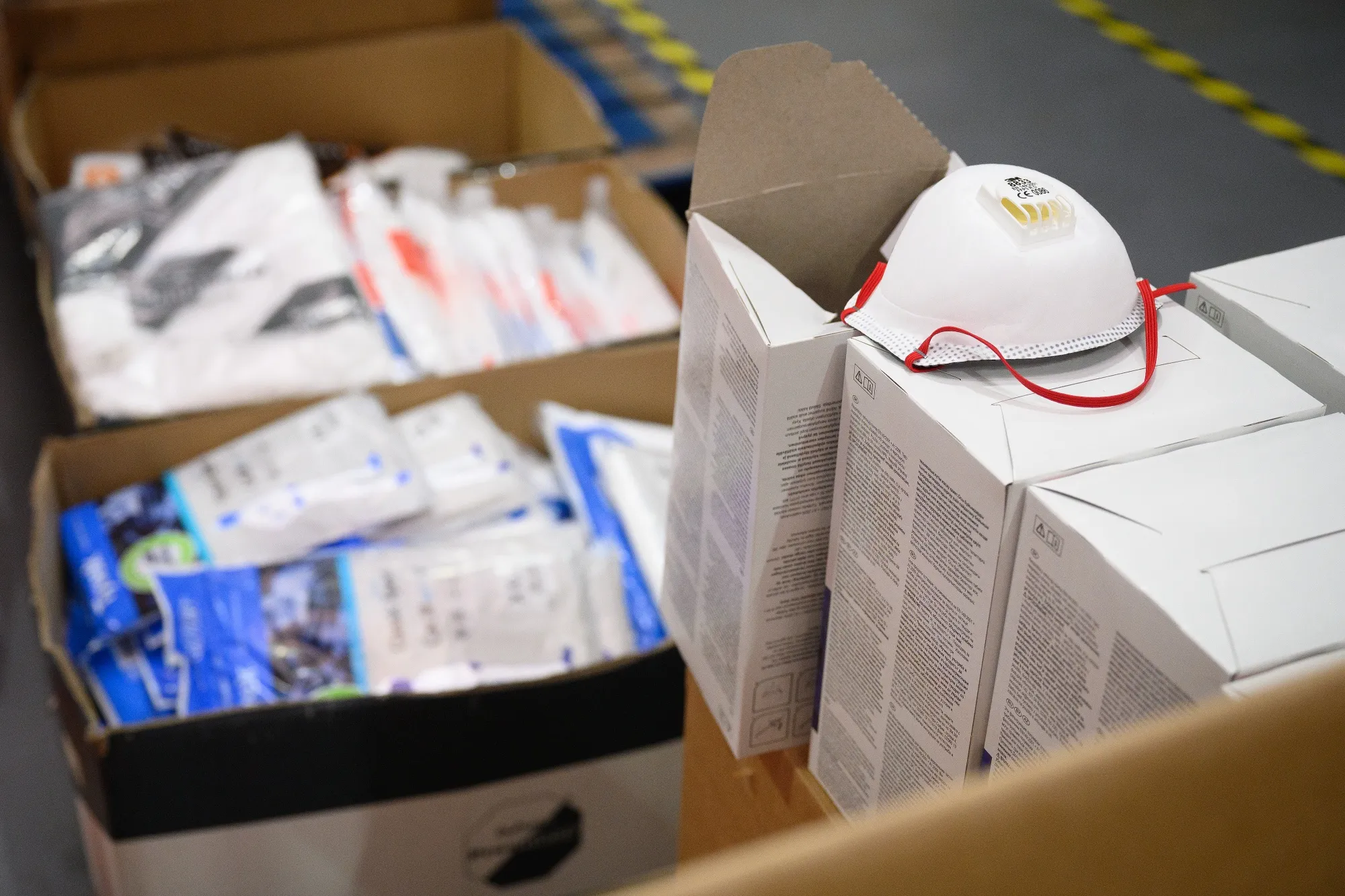 Personal protective equipment sits&nbsp;in Portsmouth, U.K.