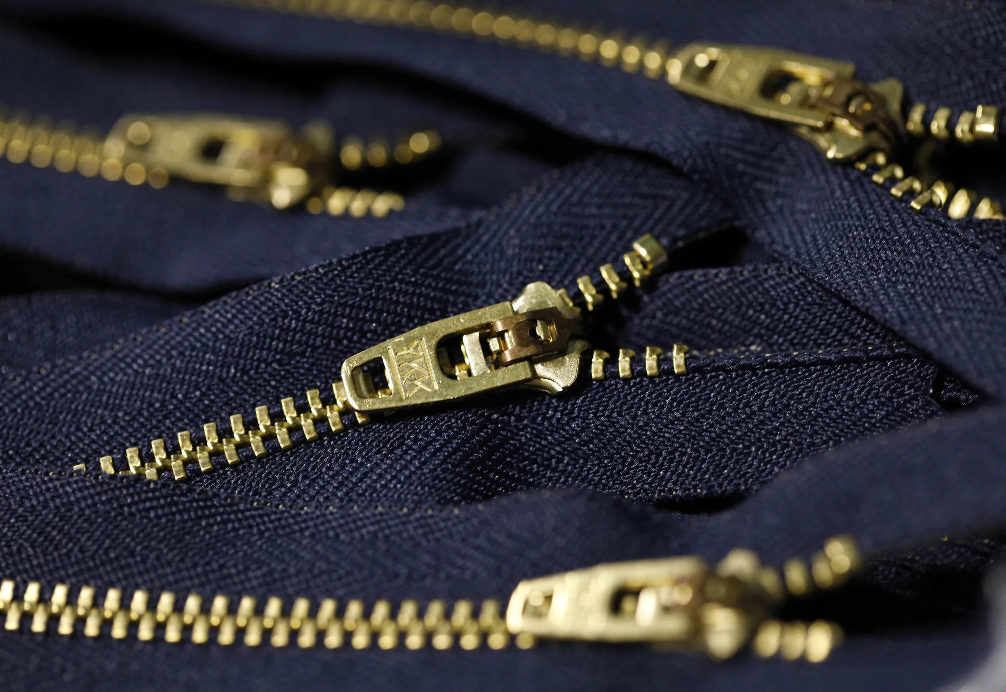 Pairs of jeans at the Dearborn Denim facility in Chicago, Illinois.