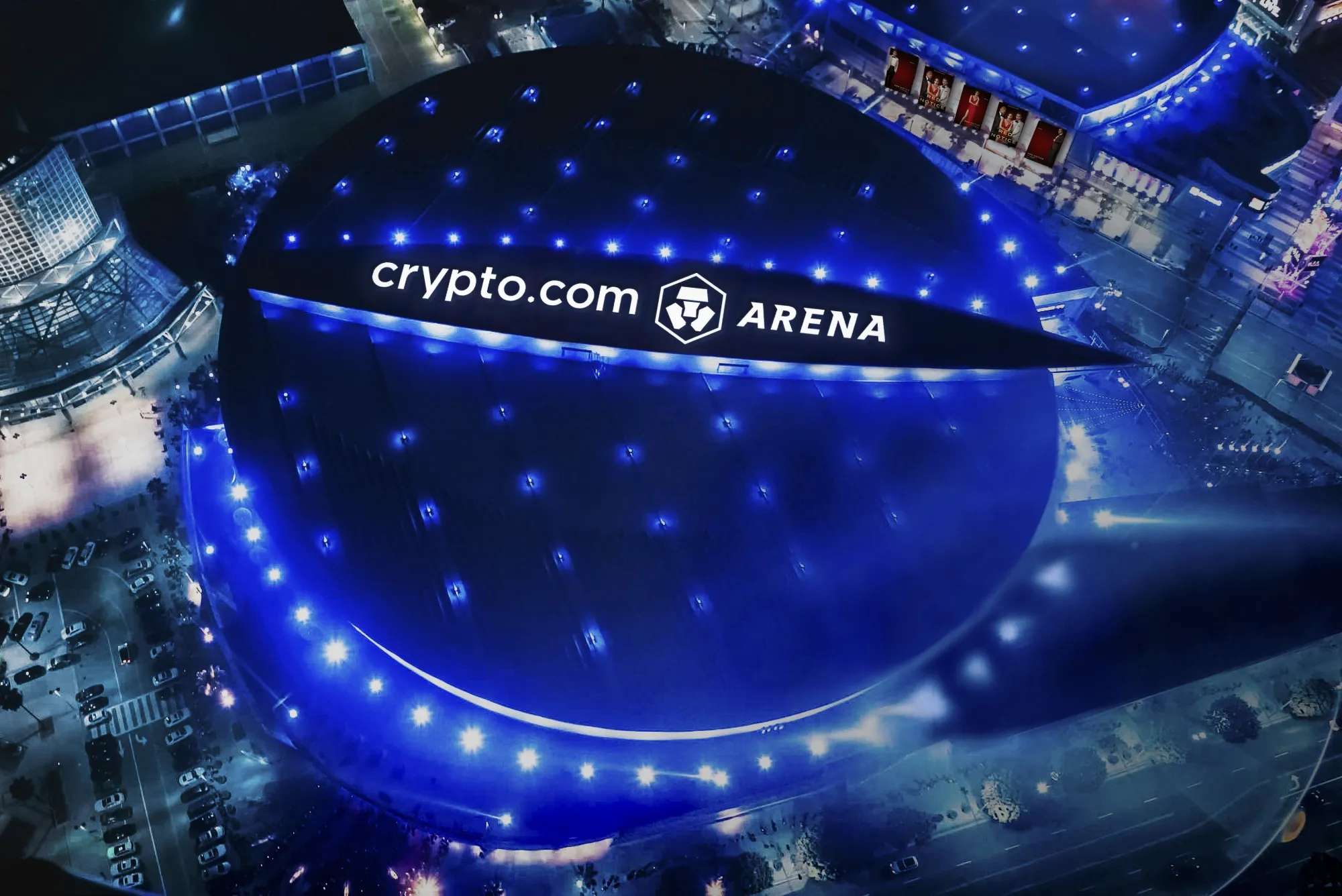 A rendering of the new Crypto.com Arena signage.