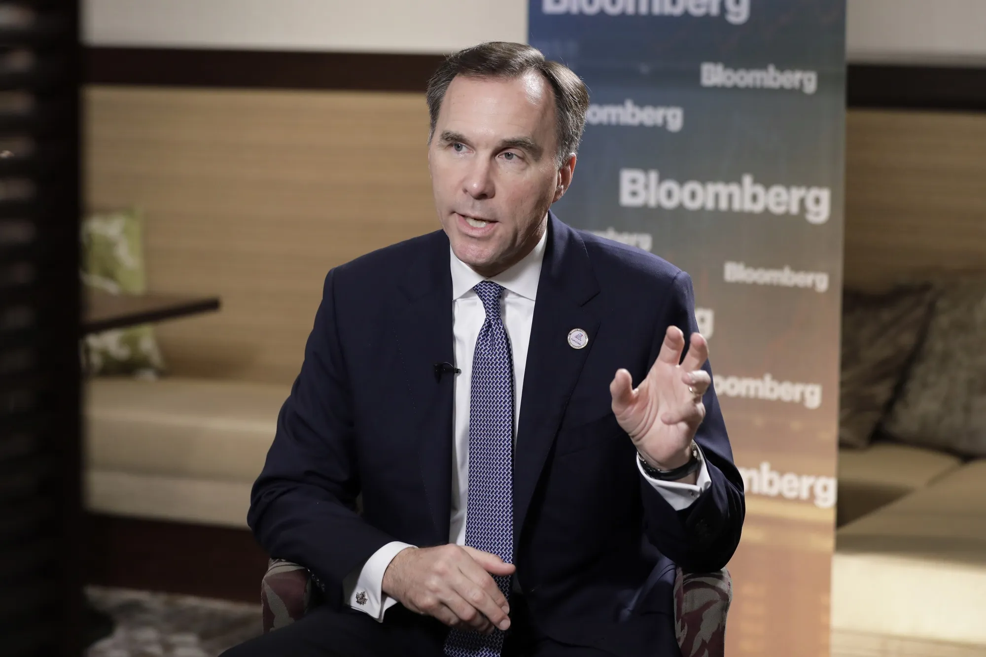 Bill Morneau&nbsp;during an interview on the sidelines of the Group of 20 (G-20)&nbsp;meetings in Fukuoka, Japan, June 9.