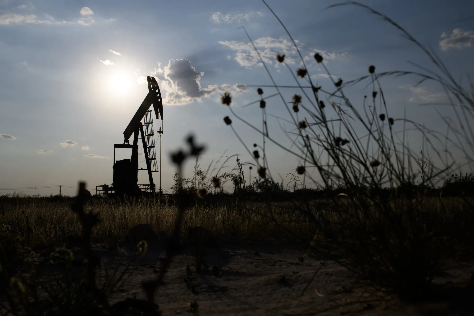A pump jack near Imperial, Texas.