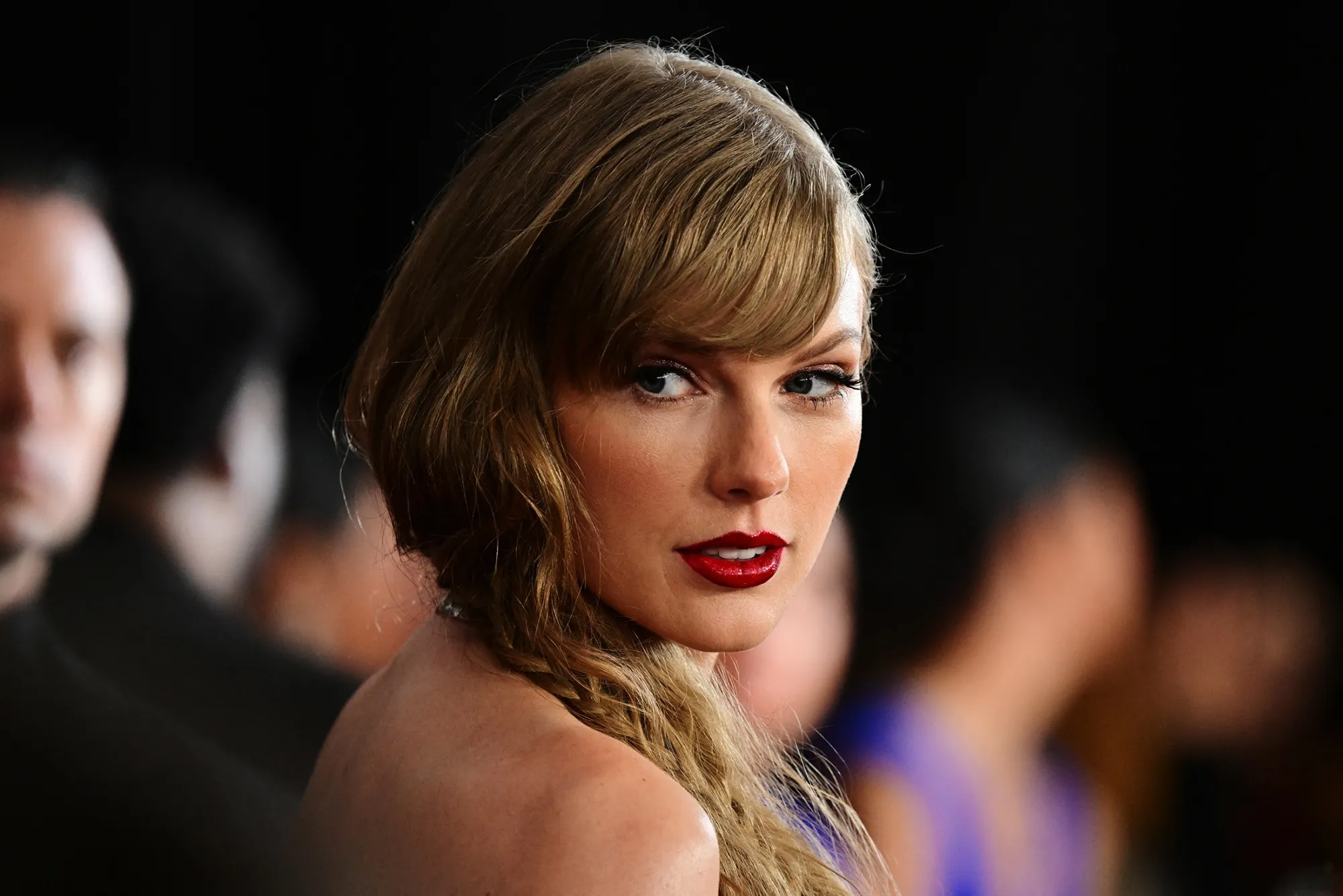 Taylor Swift at the Grammy Awards on Feb. 4.
