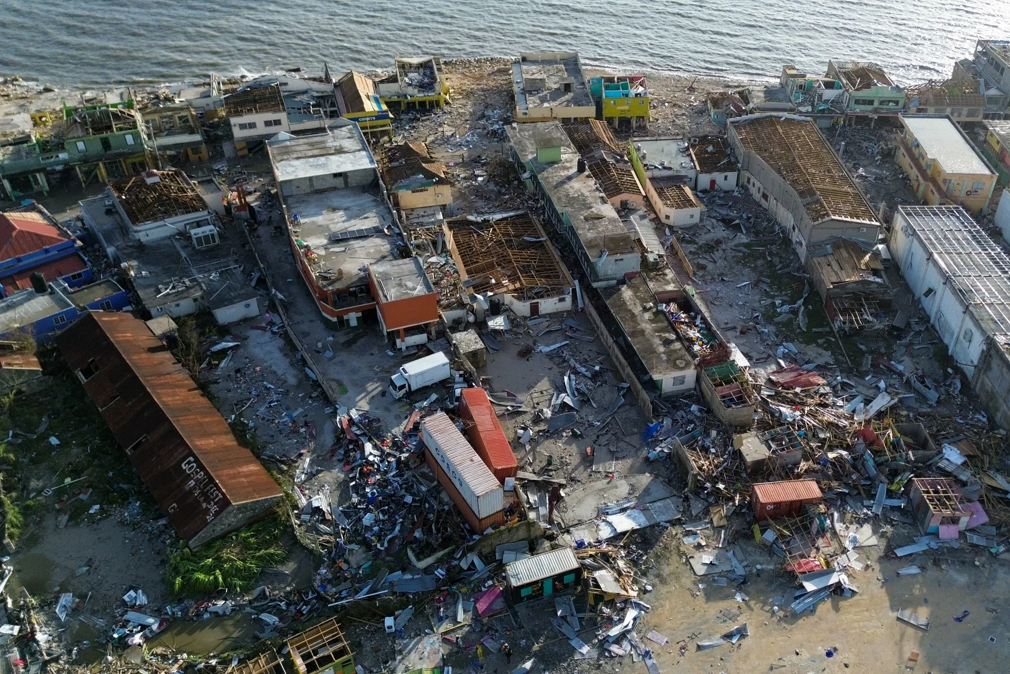 Damaged buildings following&nbsp;Hurricane Melissa, in Black River, St. Elizabeth, Jamaica, on Oct.&nbsp;29.