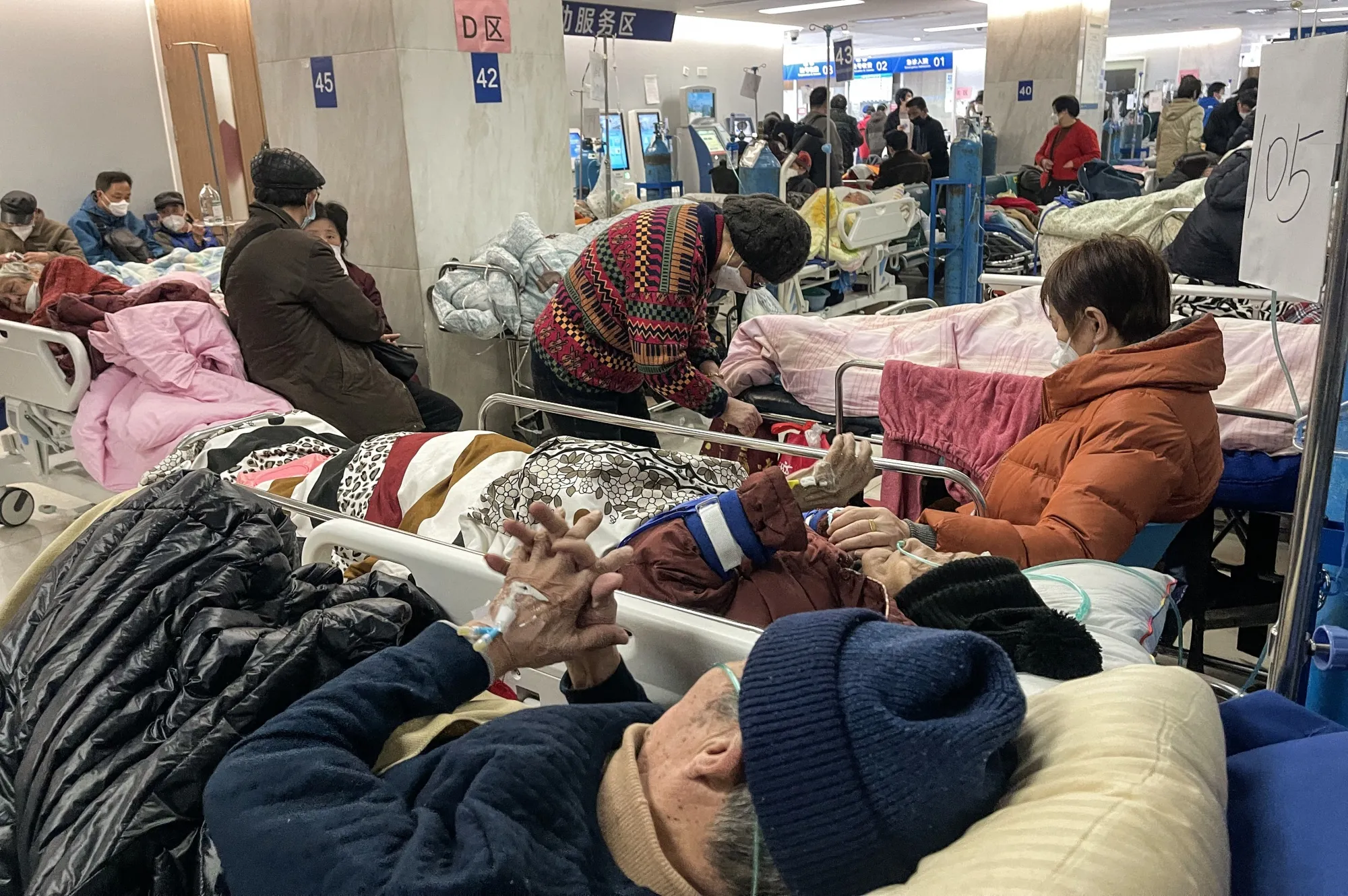 Inside the Tongren hospital in Shanghai on Jan. 3.