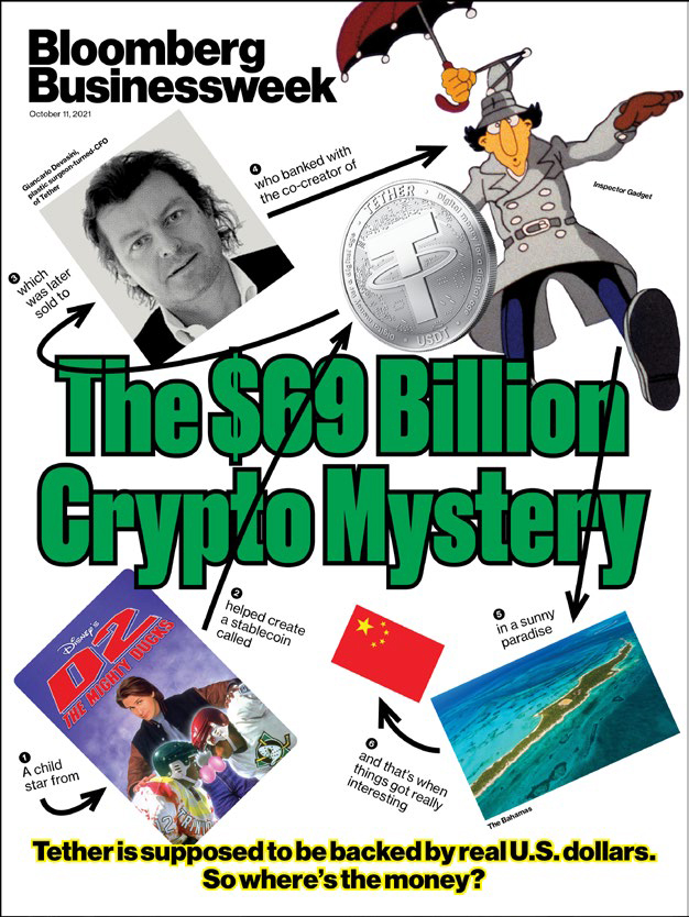 Anyone Seen Tether’s Billions? Bloomberg Businessweek cover