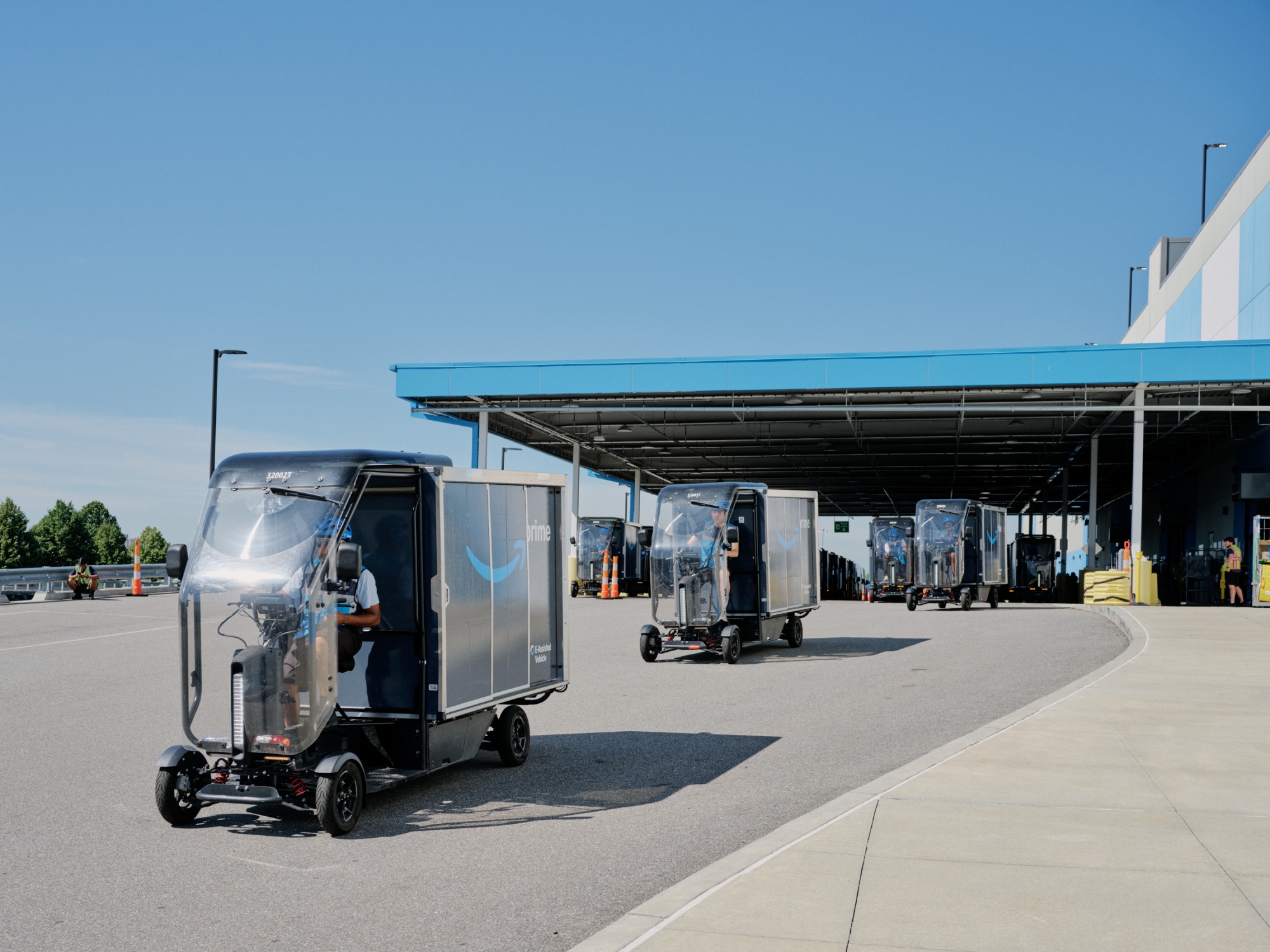 A fleet of cargo bikes