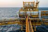 Workers cross a walkway between zones aboard an offshore oil platform in the Persian Gulf's Salman Oil Field, operated by the National Iranian Offshore Oil Co., near Lavan island, Iran, on Thursday, Jan. 5. 2017. Nov. 5 is the day when sweeping U.S. sanctions on Iran’s energy and banking sectors go back into effect after Trump’s decision in May to walk away from the six-nation deal with Iran that suspended them.
