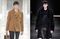 Teddy Bear Coats at Paris Fashion Week F/W 2015: a double breasted teddy bear peacoat from Louis Vuitton, and a robe-like teddy bear coat from Ann Demeulemeester.