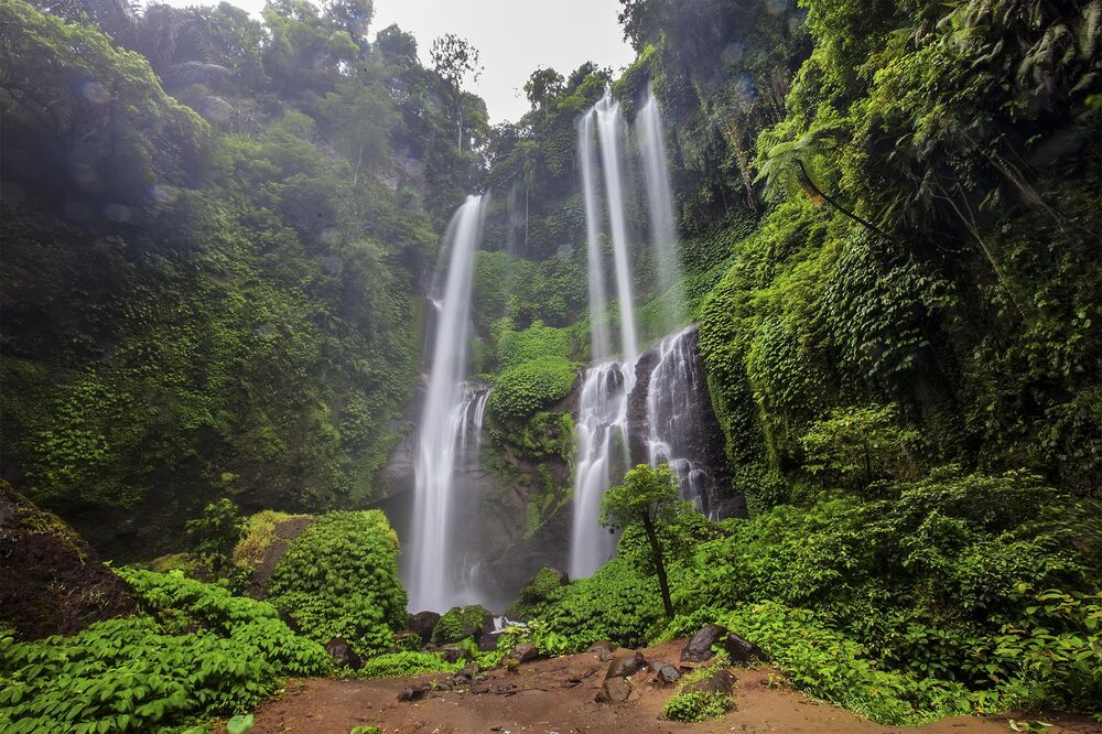 Sekumpul Waterfalls in Bali, Indonesia
