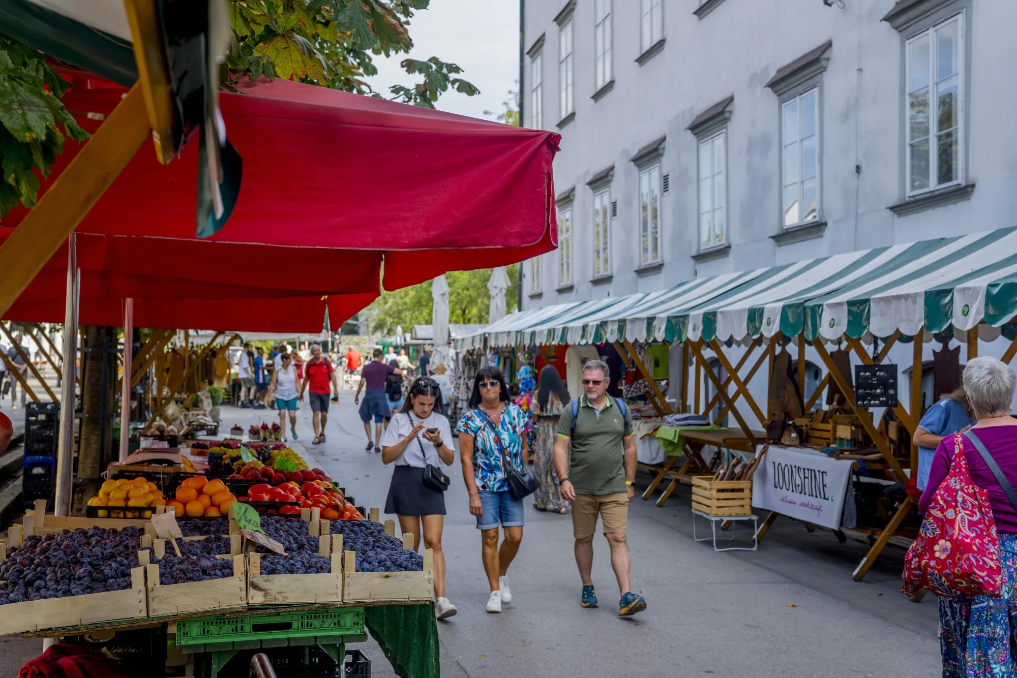 A market in Ljubljana, Slovenia.