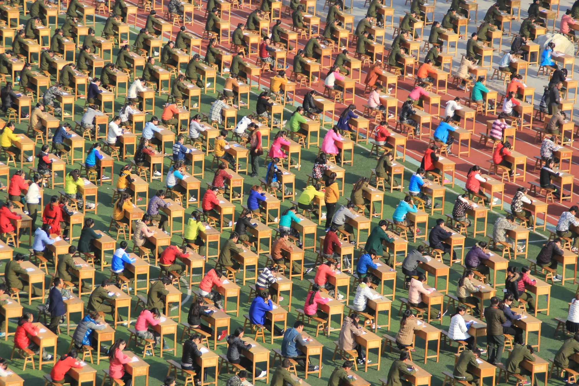 Over Twelve Thousands Students Test In Baoji Playground
