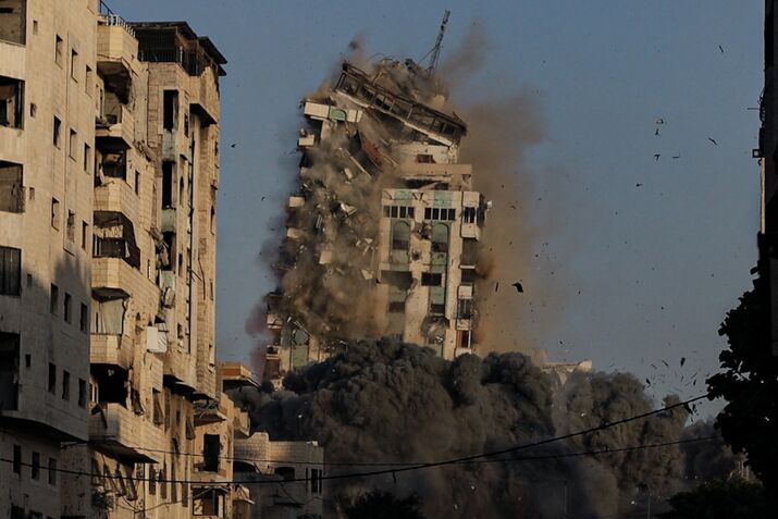 Israeli strike levels residential tower in Gaza City