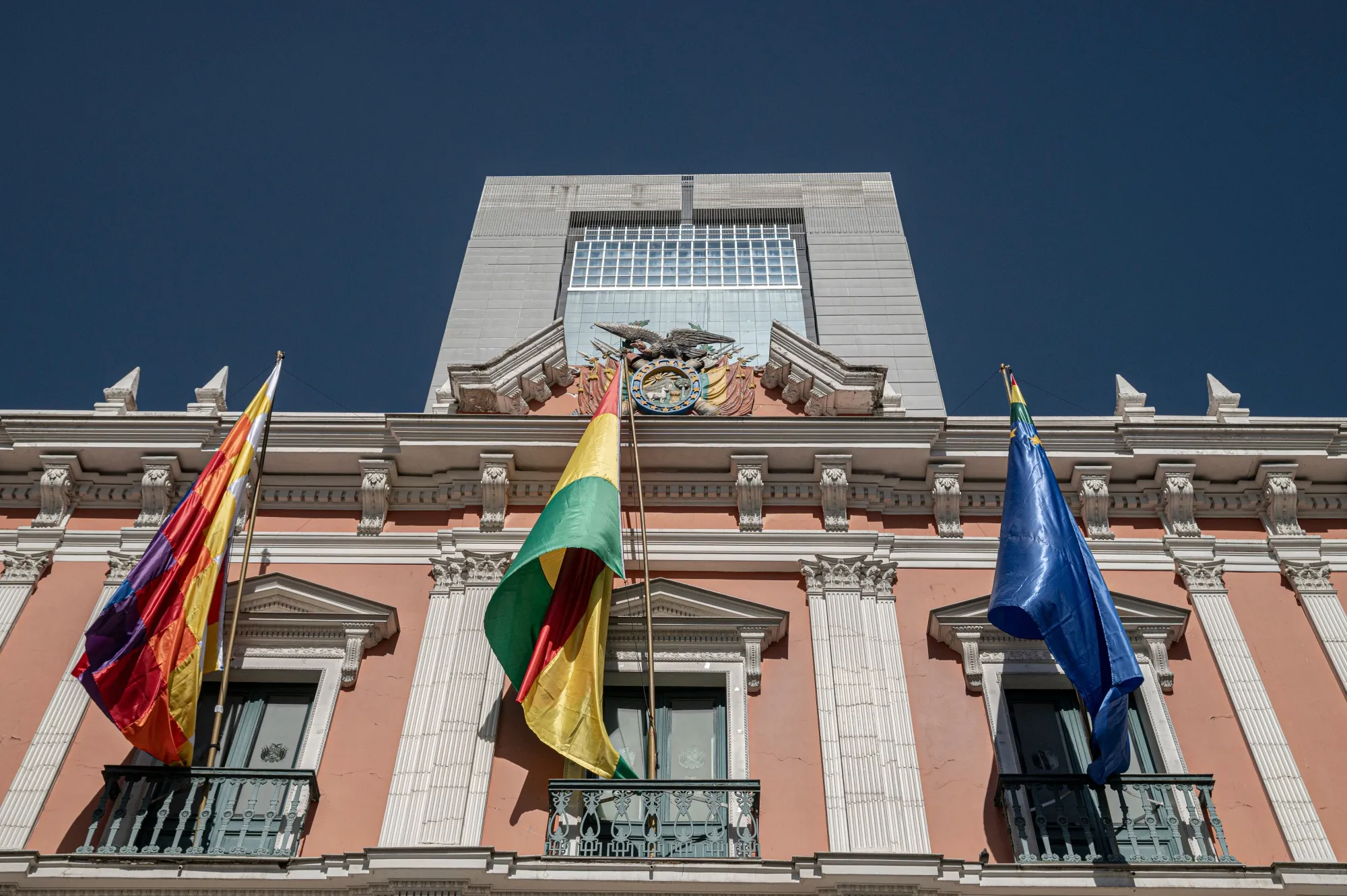 El Palacio Quemado en La Paz, Bolivia.