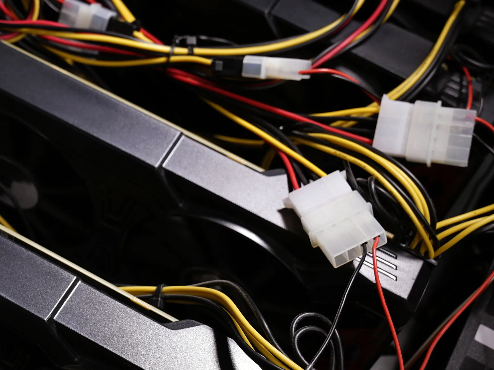 A Cryptocurrency Mining Rig at Open Computing Pte Director Wilson Josup's Office