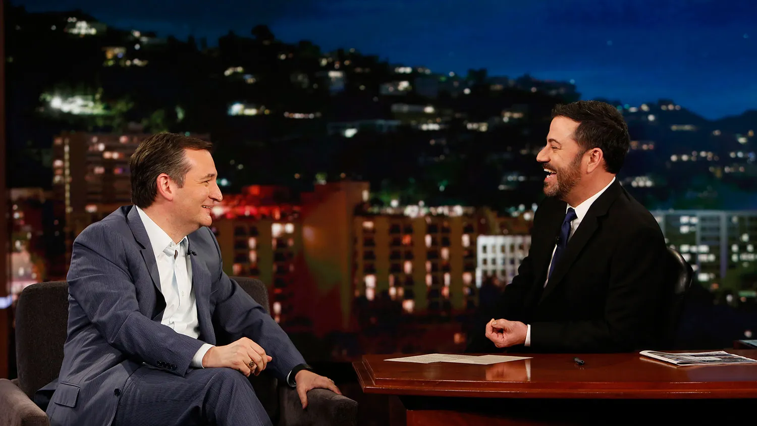 Ted Cruz appears on “Jimmy Kimmel Live!” on March 30, 2016.
