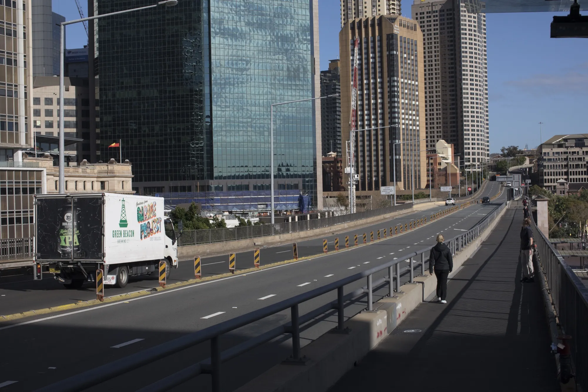 A near-empty highway in Sydney&nbsp;on Aug. 2.