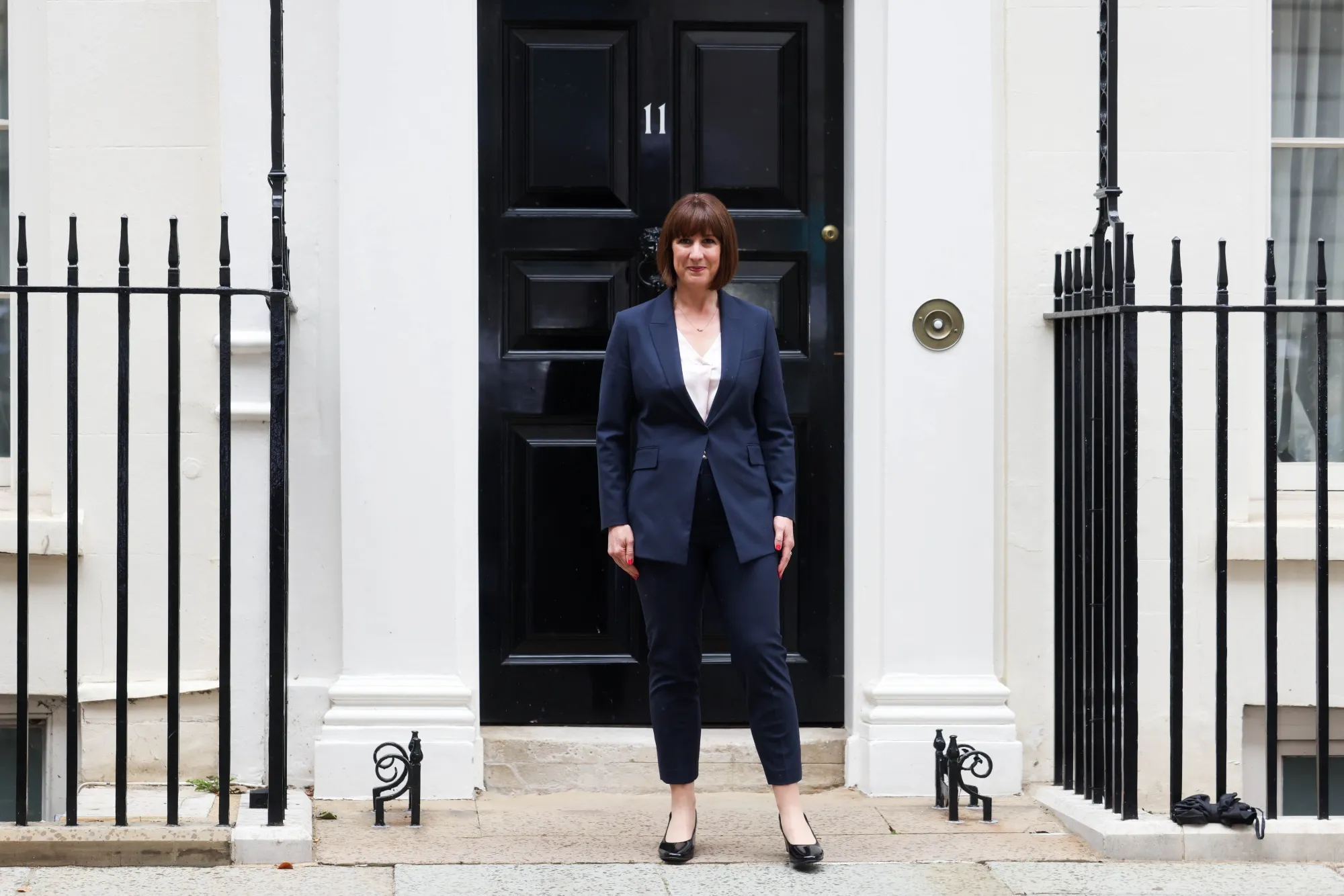 Rachel Reeves outside 11 Downing Street in London, on July 5.