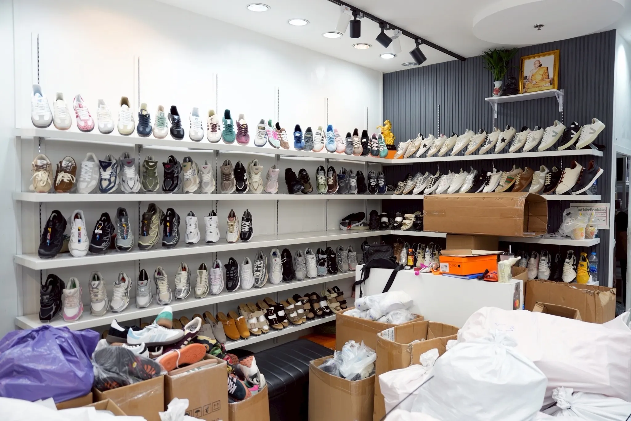 Counterfeit goods seized during a raid at the MBK Center mall in Bangkok.