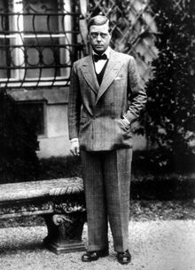 The Duke of Windsor, in a drape cut, in 1936.