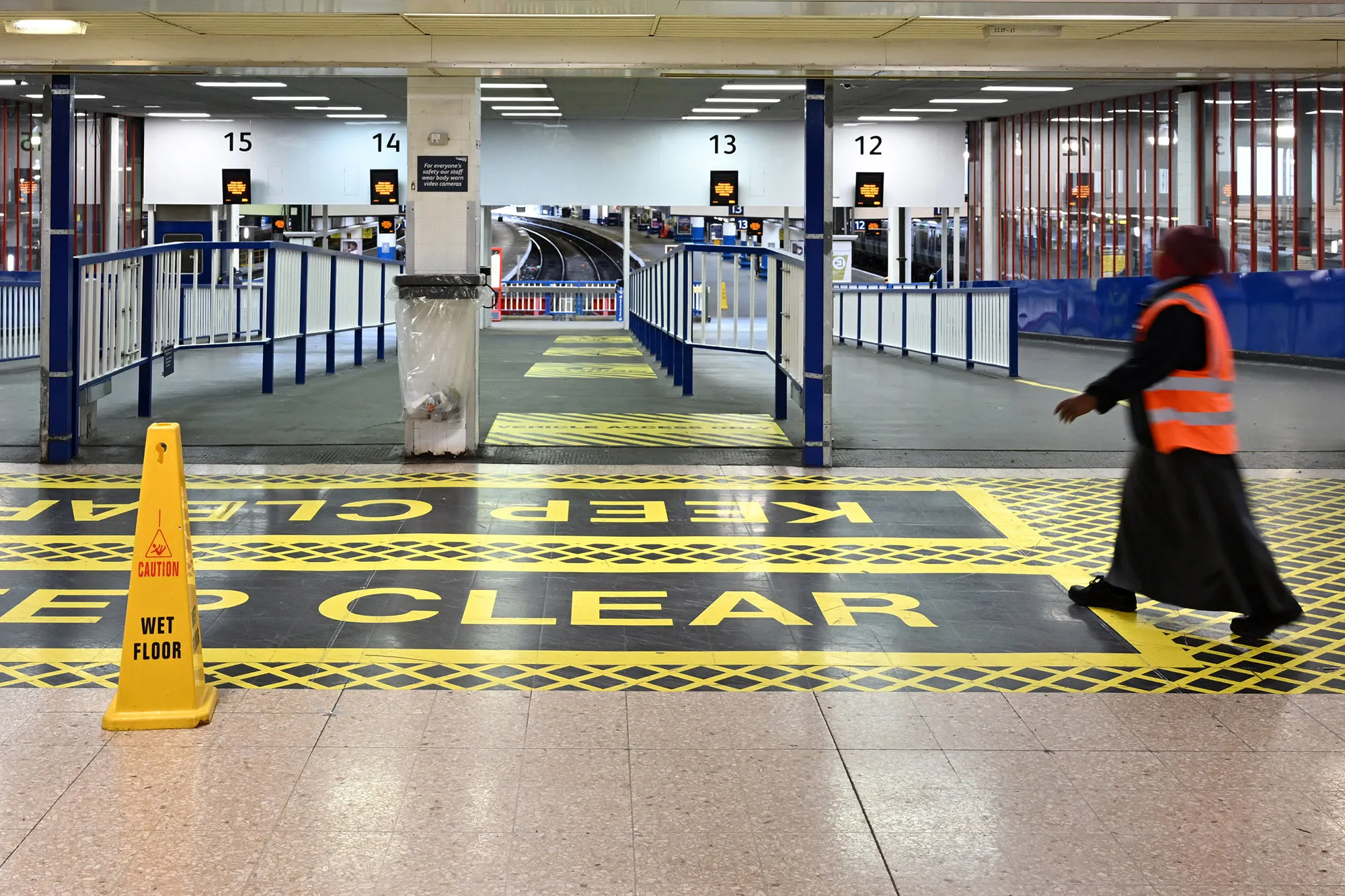 Euston Station during strikes in October.&nbsp;