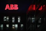 An ABB plant at night in Baden, Switzerland.