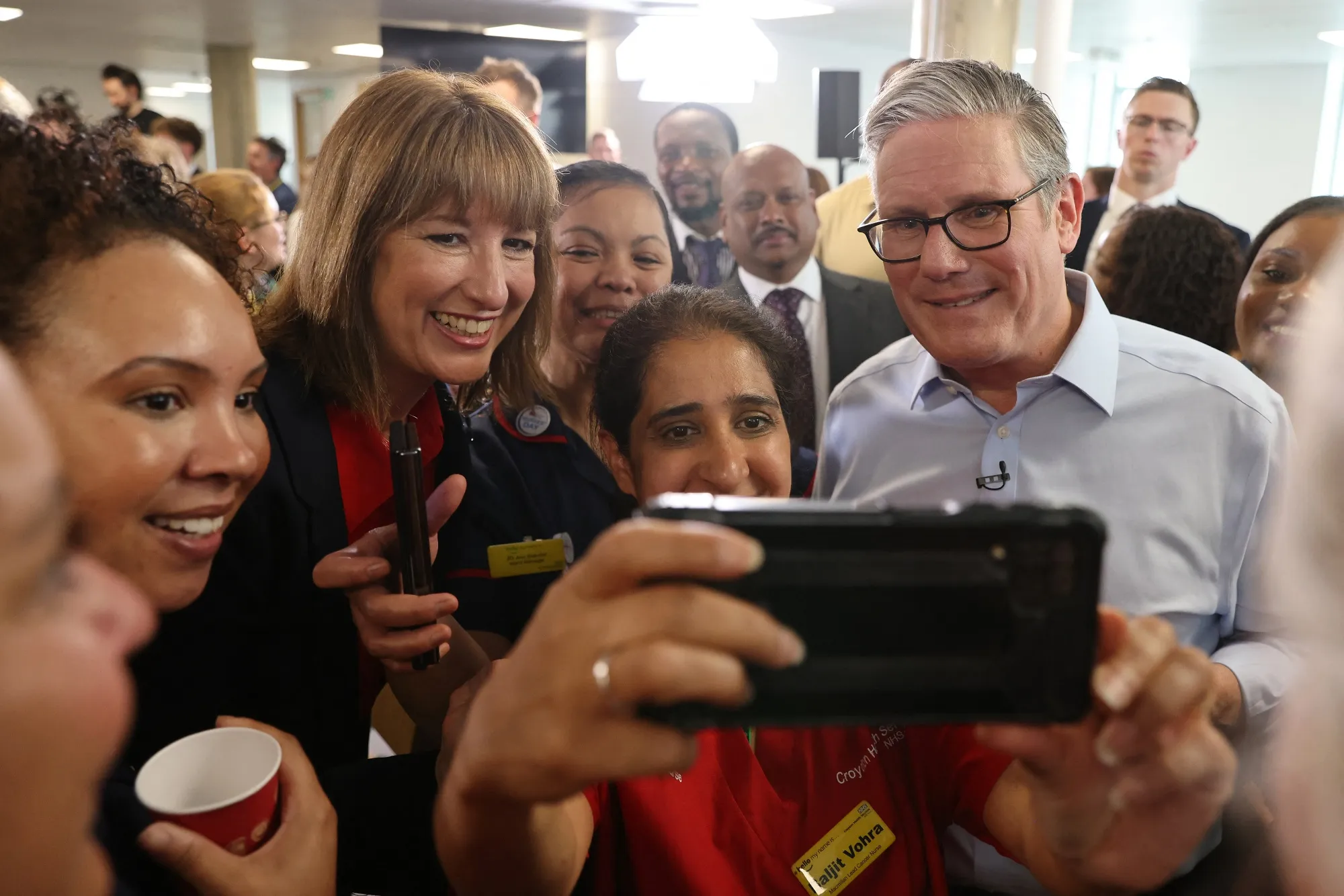 Keir Starmer, right, and Rachel Reeves in London on July 3.