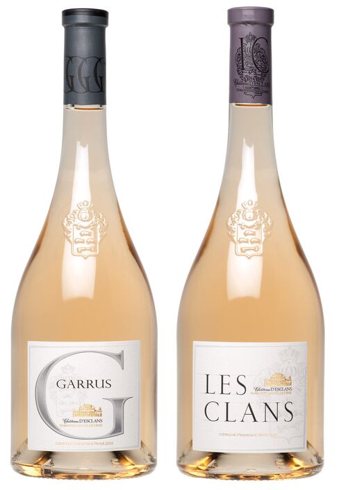 From left: Château d’Esclans’s Garrus and 2012 Les Clans