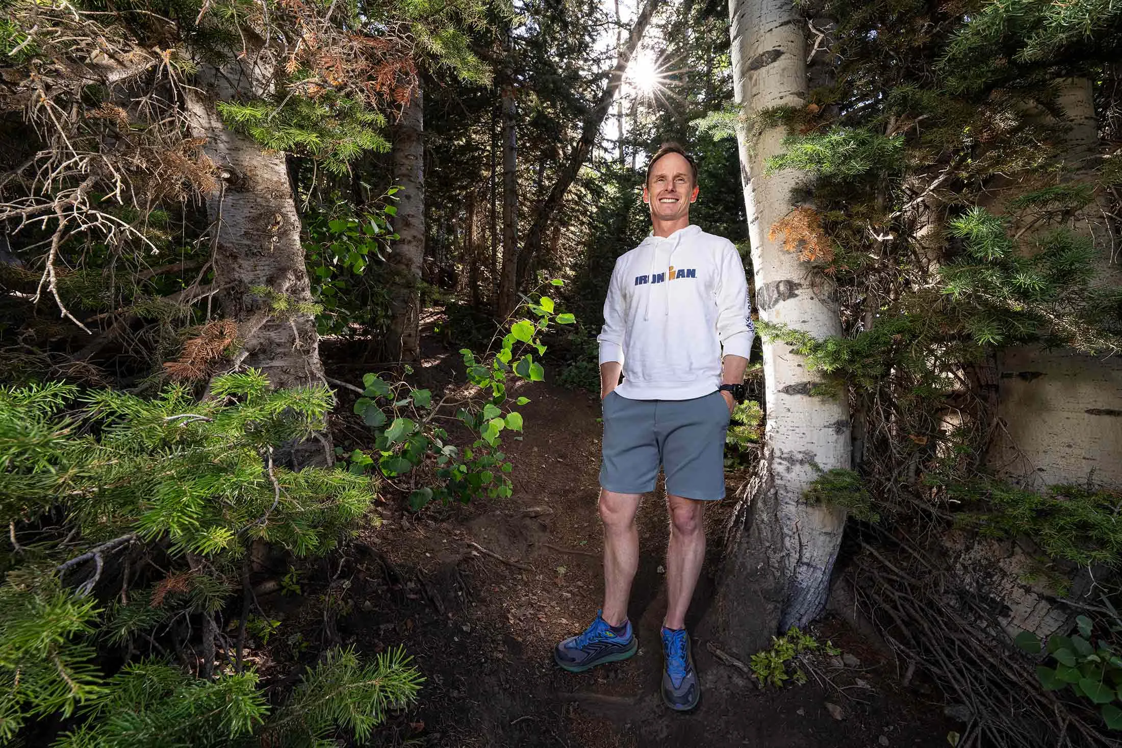 Scott DeRue, CEO of&nbsp;Ironman Group,&nbsp;in his element in the wilderness near Park City, Utah.