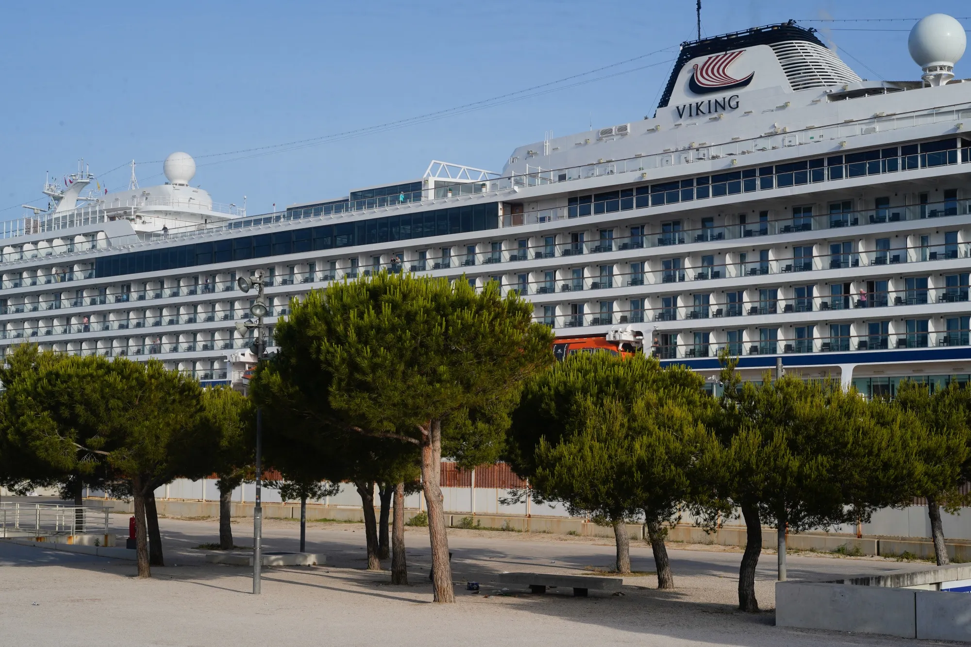 A Viking Holdings&nbsp;cruise ship docked&nbsp;in Marseille.