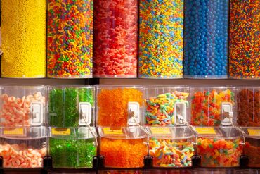 Candy Bins in Candy Shop