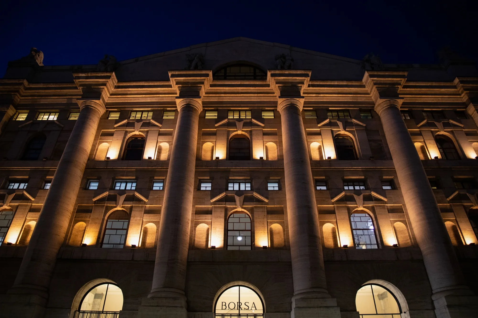 The Borsa Italiana in Milan.