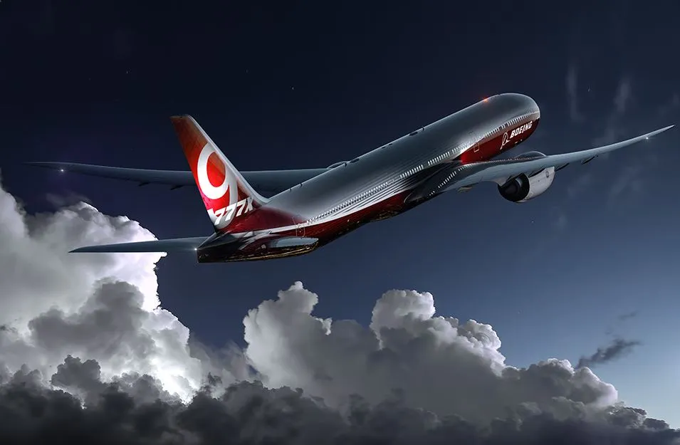 Rendering of the Boeing 777X
